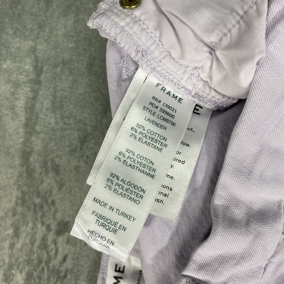 Frame Jeans Womens Sz 27 Purple Lavender Le Crop Mini Boot Mid Rise Stretch Boho - Picture 5 of 13